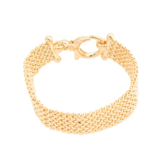 MILOR GOLD Gold Made In Italy 14kt Gold Popcorn Bracelet - Picture 1 of 2